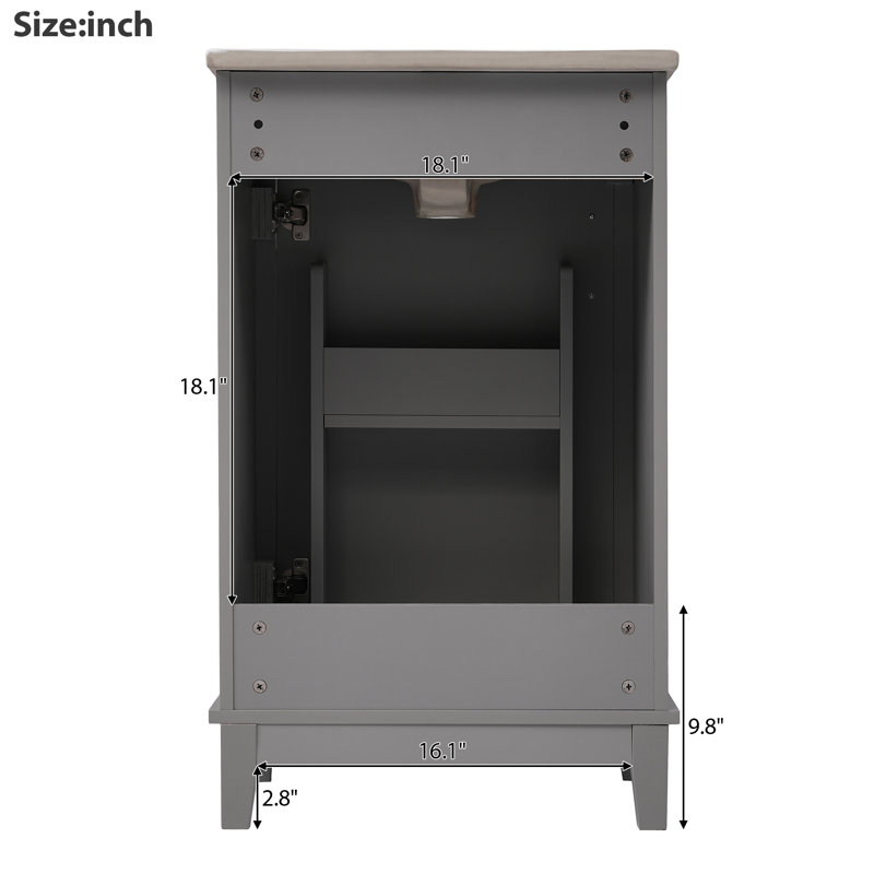 Ensemble de meuble-lavabo simple 20 po Shamariah