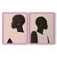 «Pink Silhouette I», reproduction encadrée de qualité supérieure - prête à être accrochée - aucun clou requis - aucun clou requis-479810164-479810167