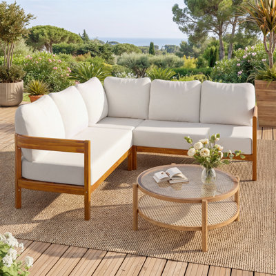 Ensemble de meubles de patio en bois d'acacia massif