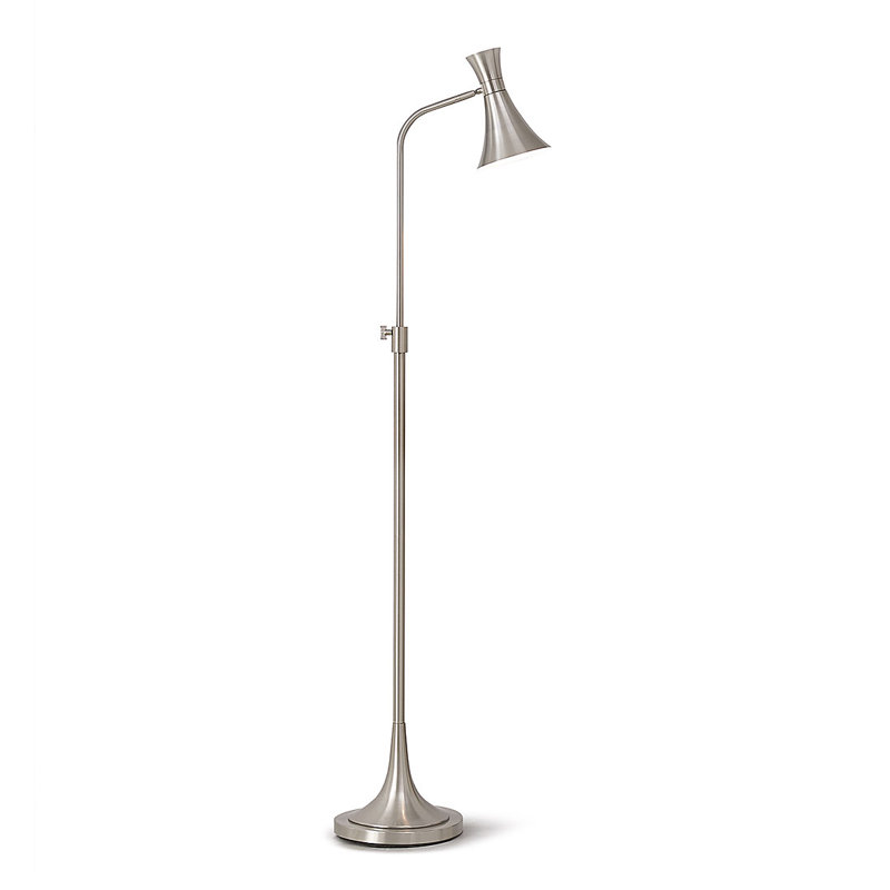 Lampe sur pied arquée 70 po Eyan, Nickel brossé, Nickel brossé
