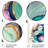 Green Purple Abstract Geode Wall Decor Metal-64188166