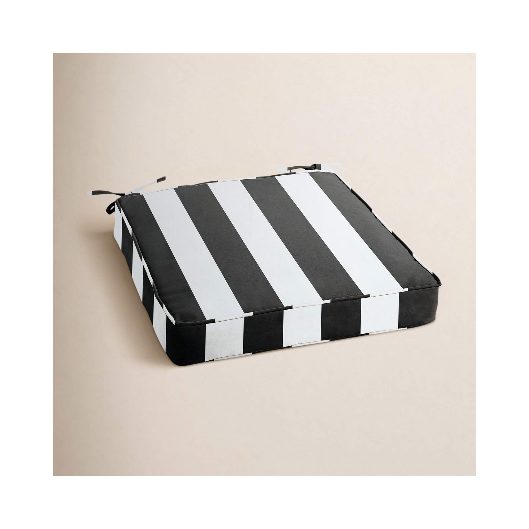 Indoor/Outdoor Sunbrella Striped Seat Cushion