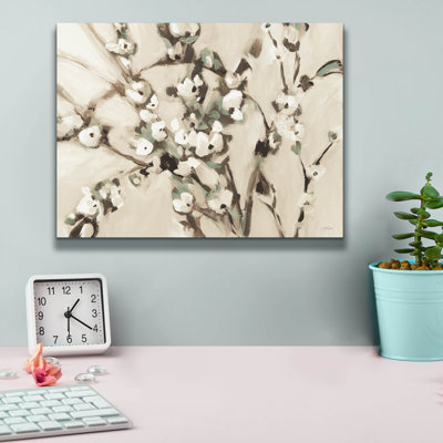 "Epic Graffiti" Wild Floral Branches Neutral "par Katrina Pete, art mural sur toile