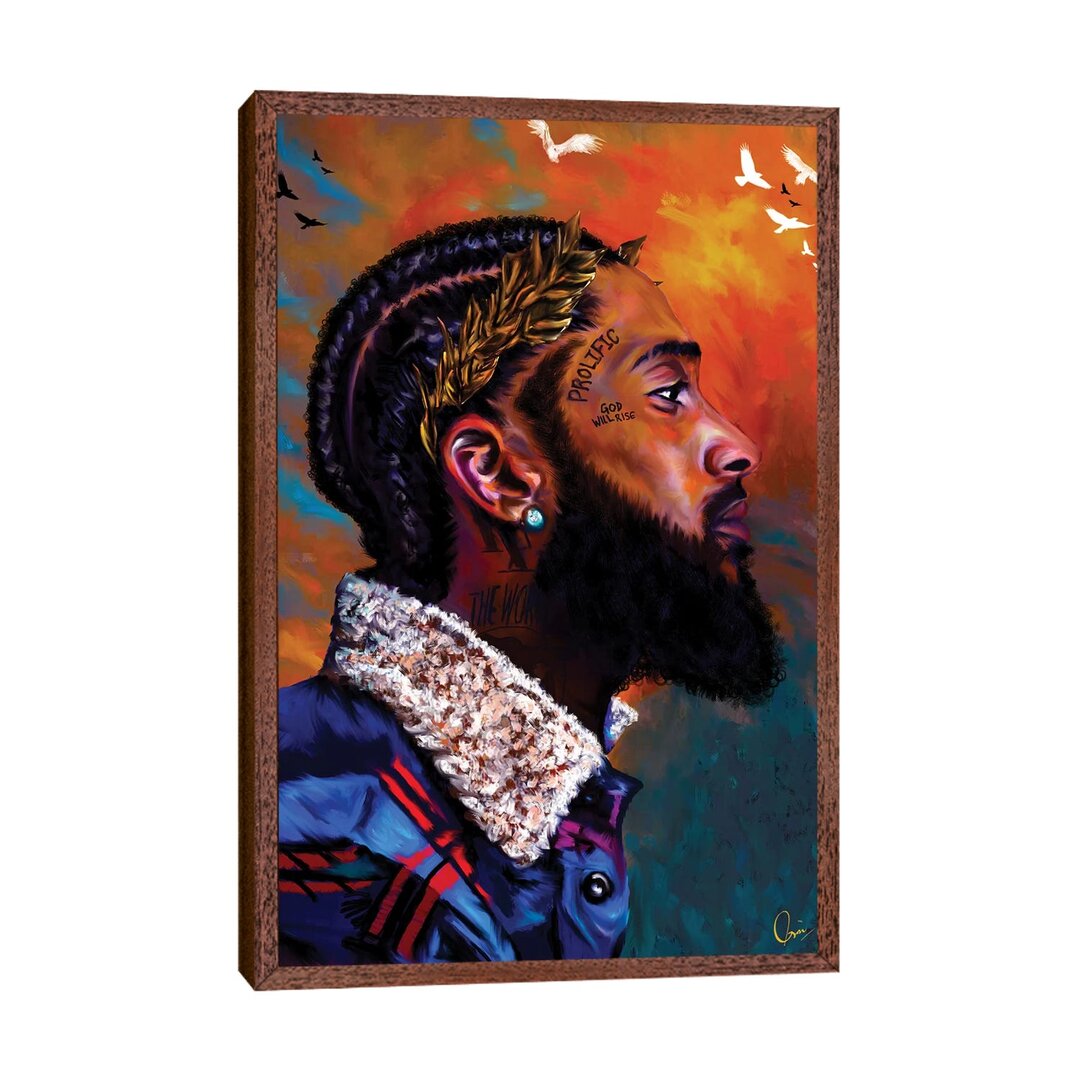 Leinwandbild - Grafikdruck „Nipsey Hussle” von Crixtover Edwin