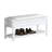 White Seating Bench With Shoe Holder And Shelf Space - Practical Storage Transitional Design For Any Decor-343548156
