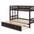 Twin Over Twin Pull-Out Bunk Bed With Trundle-1660907907
