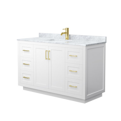 Miranda 54" Freestanding Single Bathroom Vanity with Marble Top