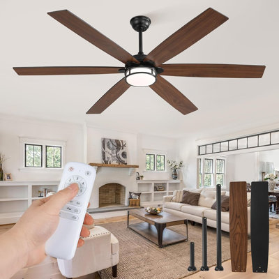 Ceiling Fans With Lights, 52 Inch Low Profile Ceiling Fan Wi...
