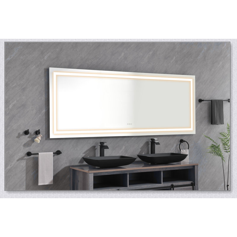 Miroir de salle de bain DEL, 32 po x 72 po