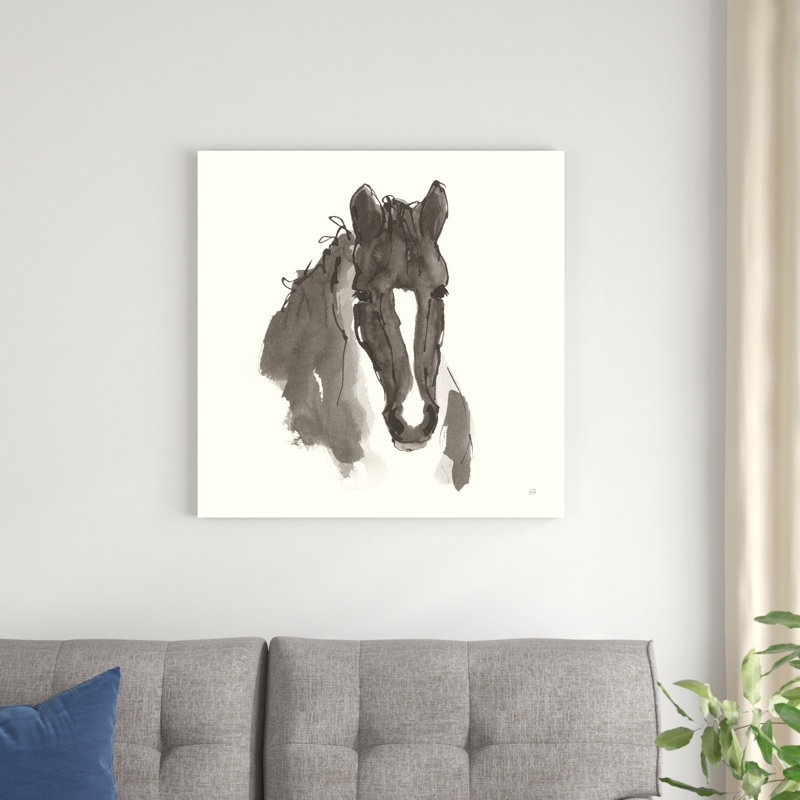Portrait de cheval Almeta III, H 30 po x l 30 po, Non, Cadre flottant blanc