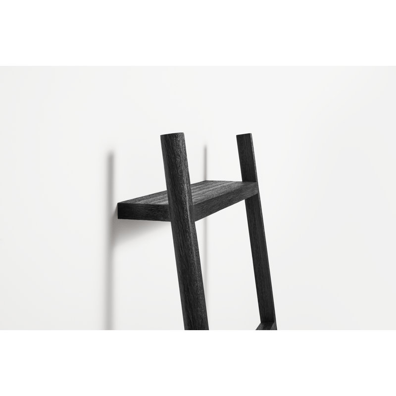 Woodsy Storage Ladder, Black Stained Acacia