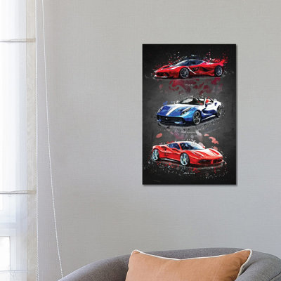 Ferrari1 1 Piece Wrapped Canvas Wall Art