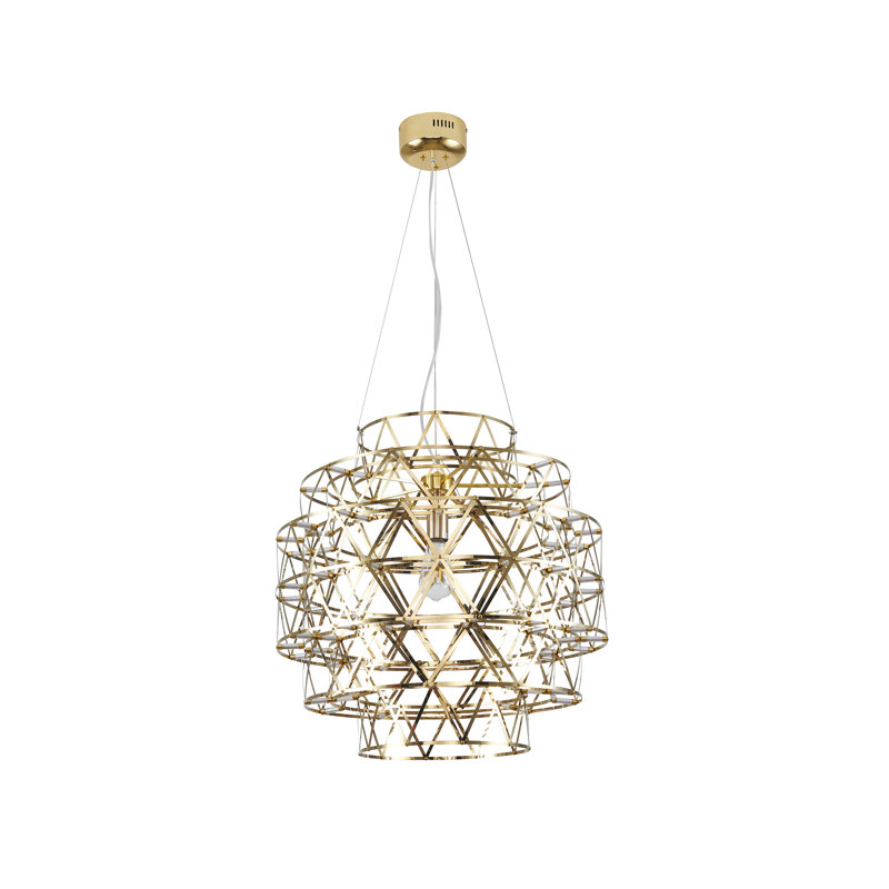 Lustre transitionnel à 5 lumières DEL 85 lumières , Doré