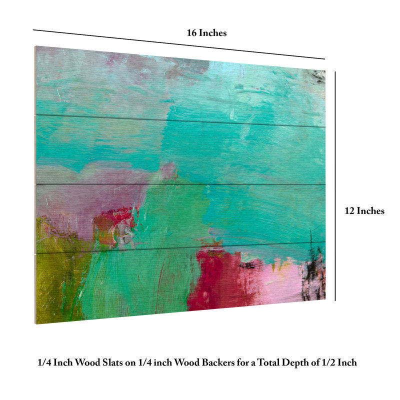 Dee Tivenan Island One Wood Slat Art, H 12 po x l 16 po