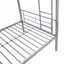 Lit superposé simple au-dessus d'un lit simple en métal argenté pour les petites chambres d'enfant, style moderne peu encombrant