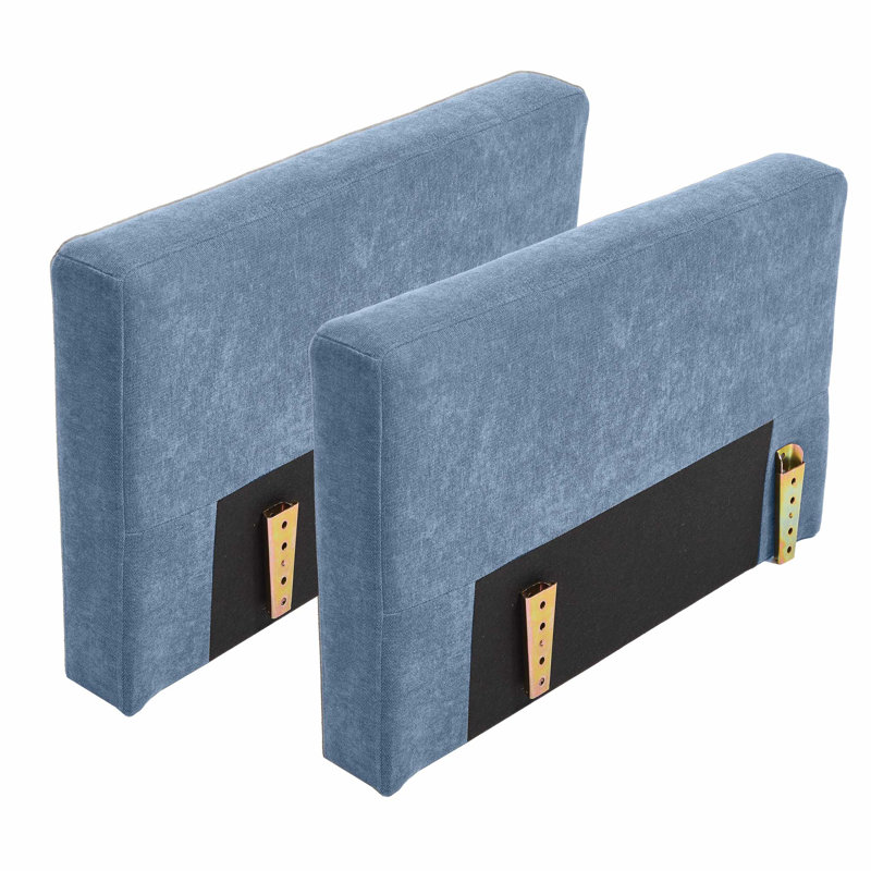 Ensemble de 2 accoudoirs en chenille, Bleu