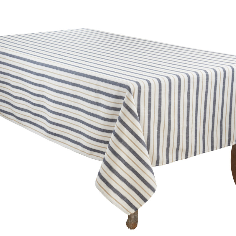 Modern Striped Tablecloth, 104" L x 65" W