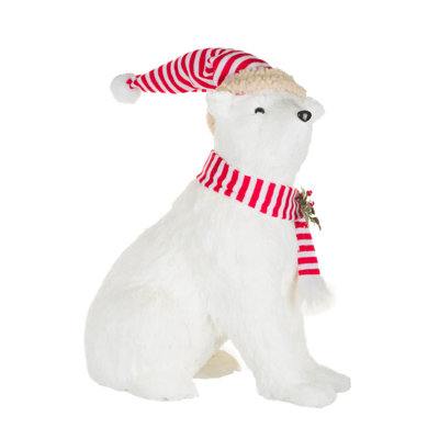 Figurine ours polaire blanc assis