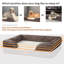 Canapé pour chien en mousse à mémoire de forme Laifug, lit moyen, avec doublure imperméable et housse amovible lavable-100751792-100751788