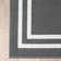Double Border Machine Tufted Performance Dark Gray/White Rug