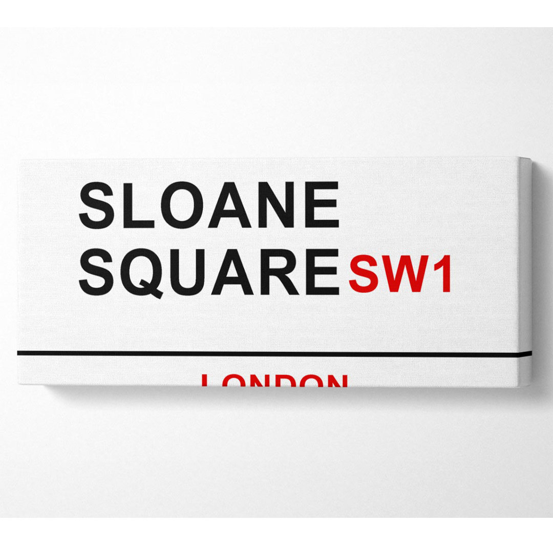 Sloane Square Signs - Panorama-Kunstdrucke auf Leinwand - Wrapped Canvas