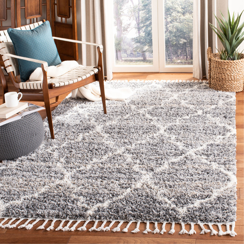 Chilson Shag Performance Geometric Rug, Rectangle 5'3" x 7'6"