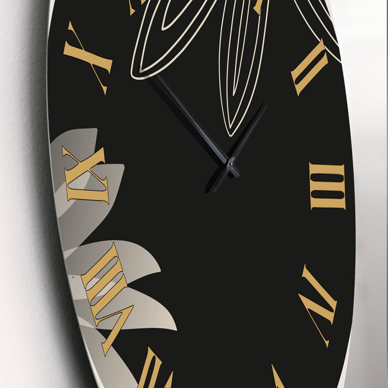 Horloge murale noire Minimalis, Très grand