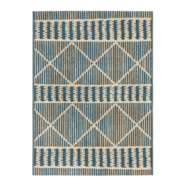 Blue Dalyan Indoor/Outdoor Trellis Rug