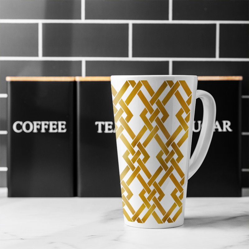 Geometric Chain Latte Mug