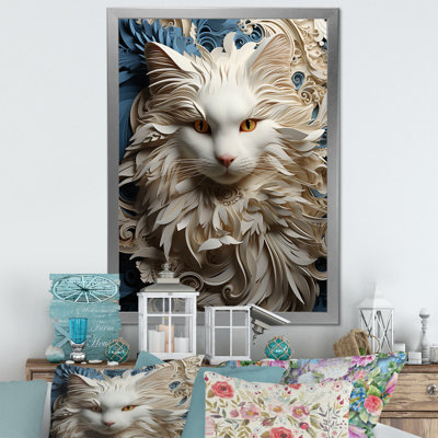 Persan, chat, pureté, collage, impression d'art mural