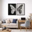 Art mural noir et blanc, images murales neutres modernes, impression sur toile encadrée 2 pièces, 16 x 24 x 2, 24 x 36 x 2-91069217-91069218