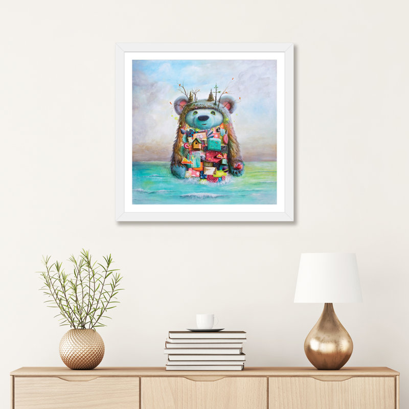 «The Adventure» par Scott Mills - impression d'art graphique, H 24 po x l 24 po x p 1 po, Papier encadré blanc, Blanc