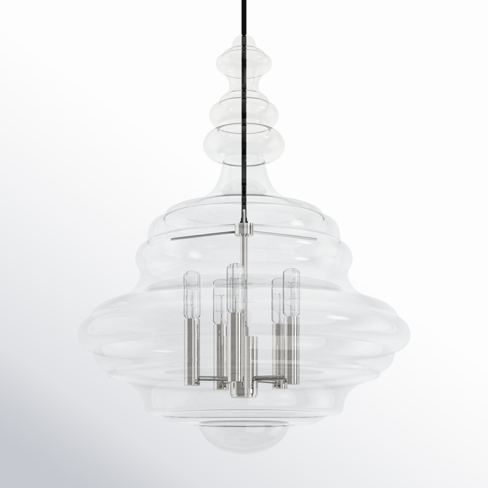 Natale 5-Light Pendant, Polished Nickel