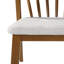 Chaise de salle à manger Mid-Century moderne en bois d'hévéa avec assise rembourrée-125098511