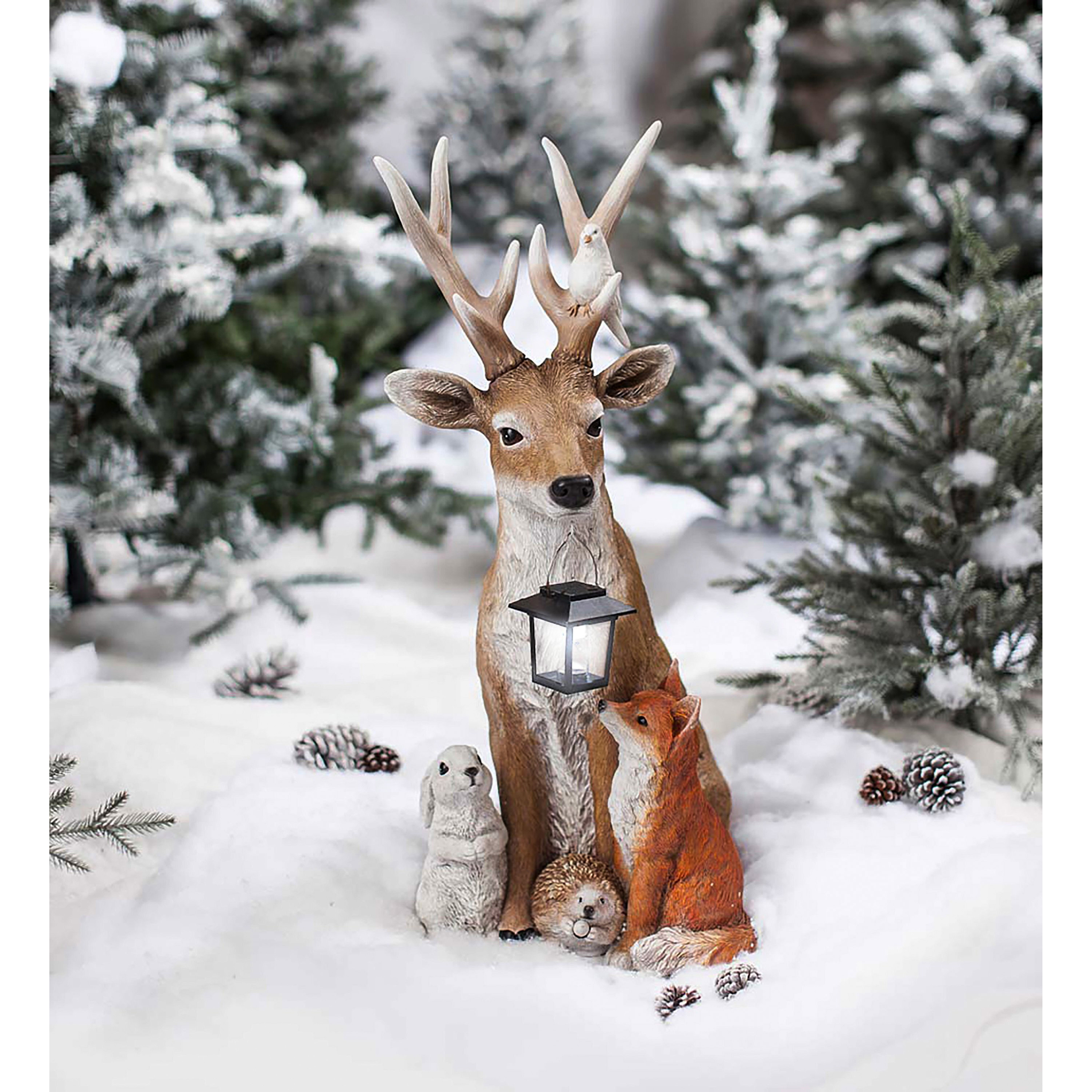 Arlmont & Co. Mircea Deer and Friends Holiday Figurine | Wayfair