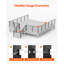 Poteau de garde-corps en câble, poteau d'escalier 42 po x 1 po x 2 po, avec trous pré-percés à angle de 30 °, poteau de chemin de fer en acier inoxydable avec support horizontal et courbé, paquet de 1, noir, 1JZLGZXHS106VRA3X001V0