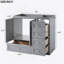 Meuble-lavabo de salle de bain sans lavabo, base d'armoire seulement, meuble-lavabo (lavabo non inclus)-126590448