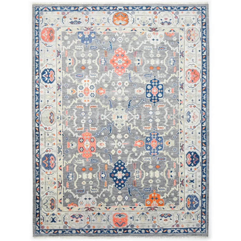Jarya Hand Knotted Oriental Indoor Rug, Rectangle 9' x 12'