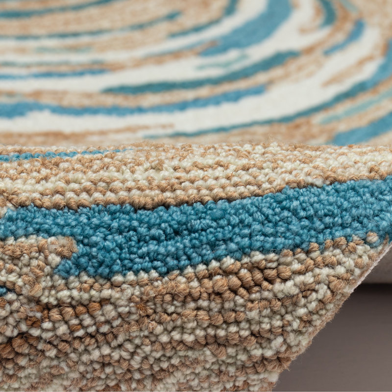 Tapis intérieur / extérieur Olutosin Big Wave, Rectangle 2 pi 6 po x 4 pi