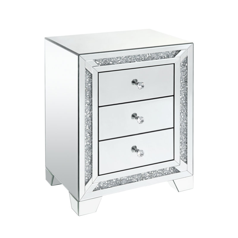Dayne 14'' W Glass Nightstand