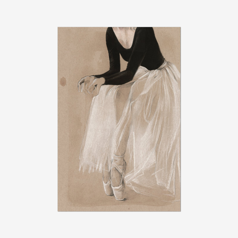 Ballet Study I by Jennifer Paxton Parker - Painting, Wrapped Canvas, 30cm H x 20cm W