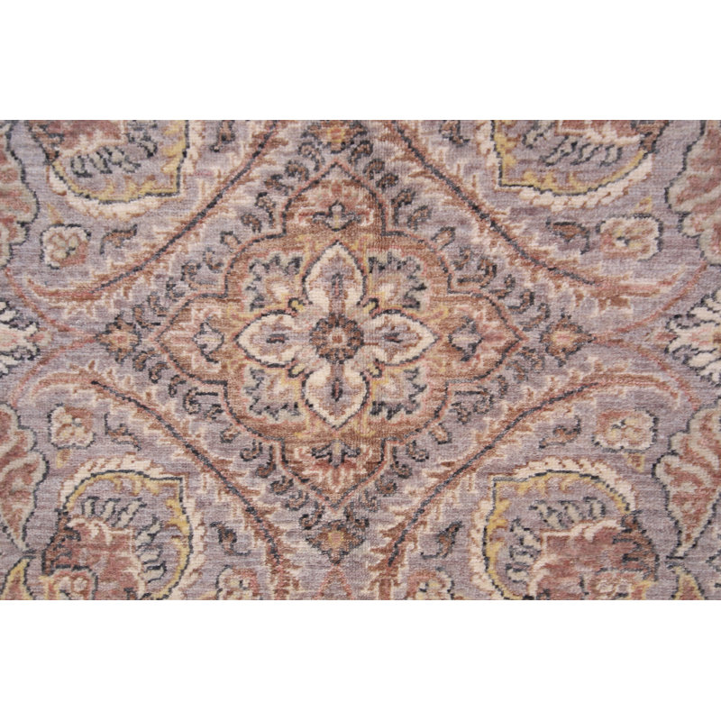 Tapis argent noué à la main de haute qualité