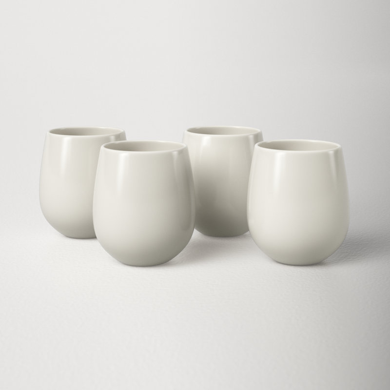 Borgen Handmade Stoneware Coffee Mug, 8, Pearl