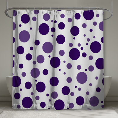 Polka Dots Shower Curtain -  Pattern Bathroom Decor Modern