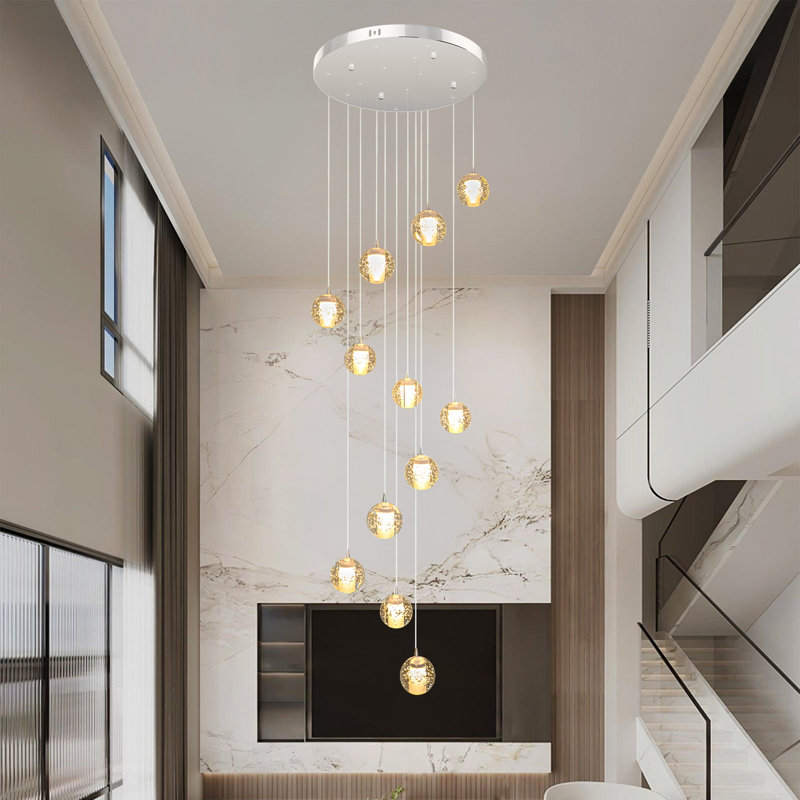 Lustre en cristal haut de gamme 12 lumières DEL Herrin