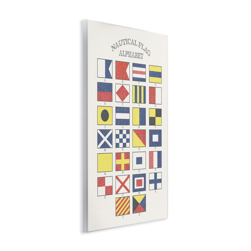 «Nautical Flag Alphabet» par Amalie, impression, H 19 po x l 13 po