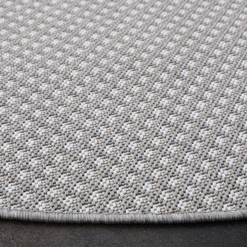 Tapis d'intérieur / extérieur à motif géométrique Terrace 810, Rond 6 pi 7 po