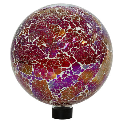 Globe terrestre en verre 10 pouces pour jardin ou cour - Rose perle