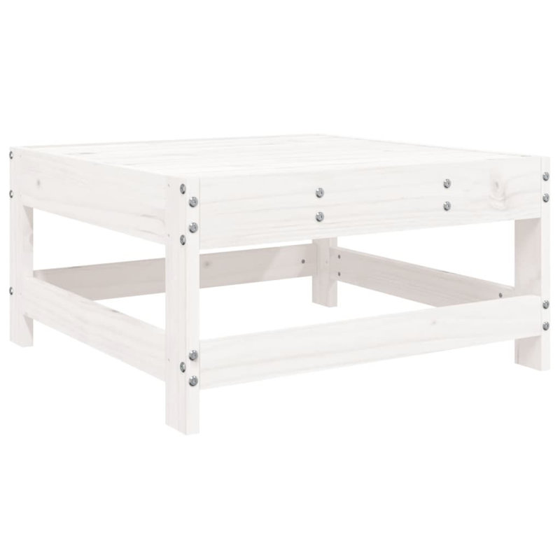 Ebern Designs 4 Piece Patio Lounge Set Solid Wood Pine, Dark Gray, White
