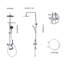 Wall-Mount Bathroom Piano-Key Panel Shower System Set-136985261